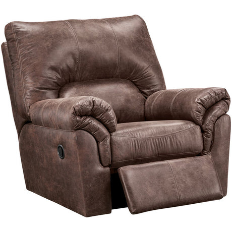 Leather brown recliner chair