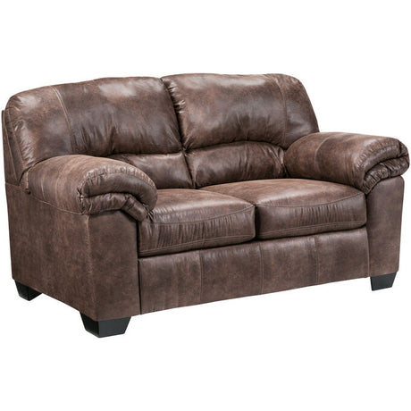 Leather loveseat