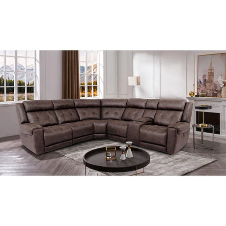 leather power reclining sectional