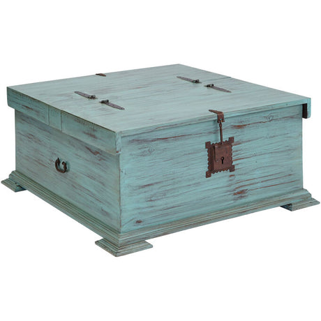 Blue square storage trunk