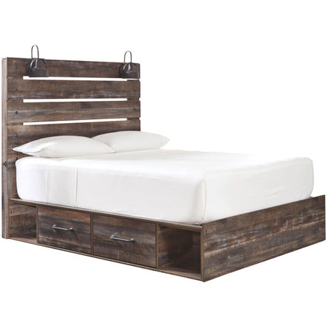 Queen storage bed with scones