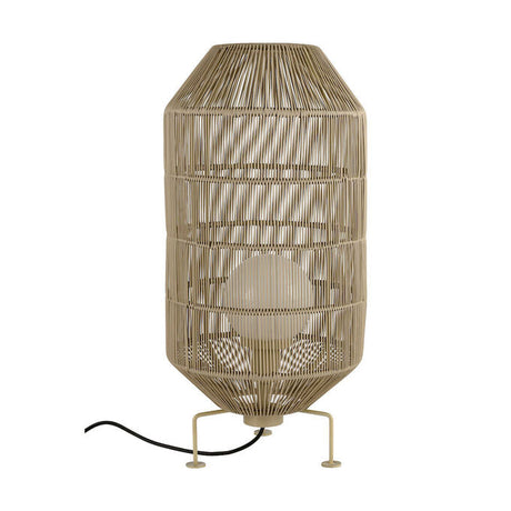 Woven patio lamp