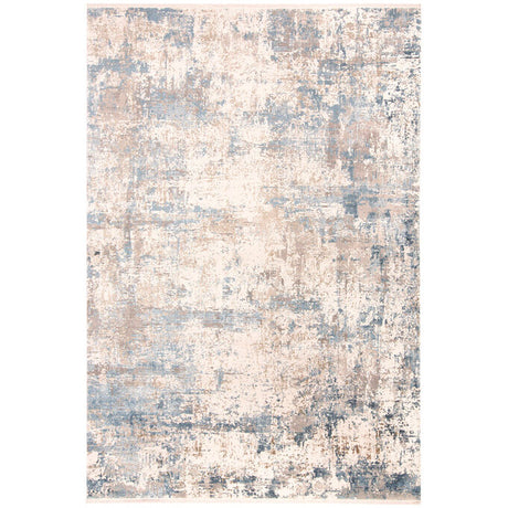 White and blue area rug