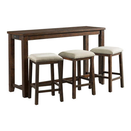 Bar table and three bar stools