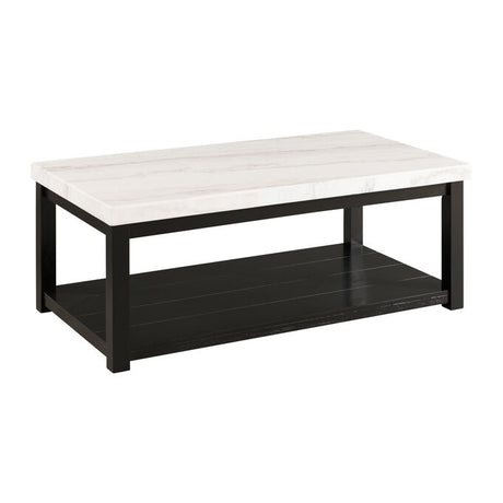 Black and white wood coffee table