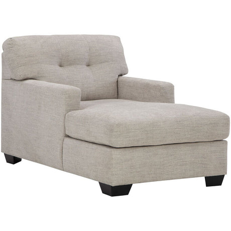 White upholstered chaise lounge