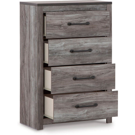 Wood chest with four drawers