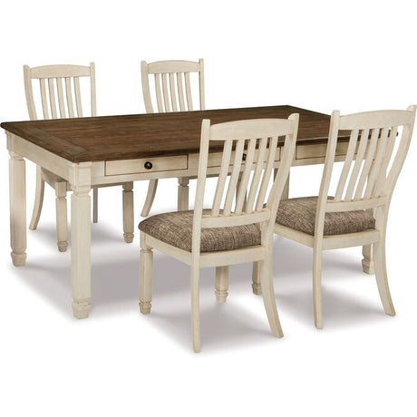 Ashley wood dining table with four chairs