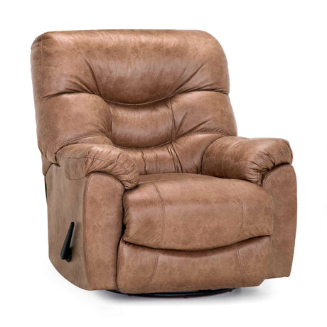 Leather swivel recliner