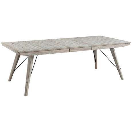 Rectangular white dining table