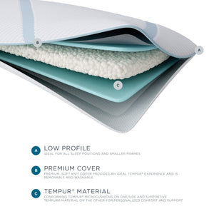 Tempur-Pedic TEMPUR-Adapt Low Profile Pillow - 1537115_TEMU_IS1_OL