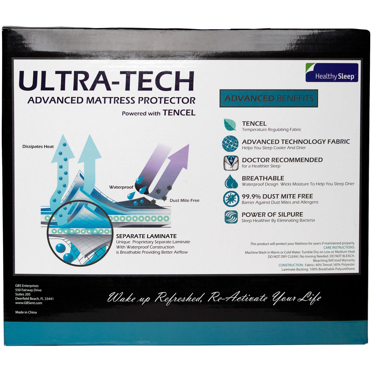 Ultra-Tech Advanced Mattress Protector - 3131933_GENB_BCK_OL