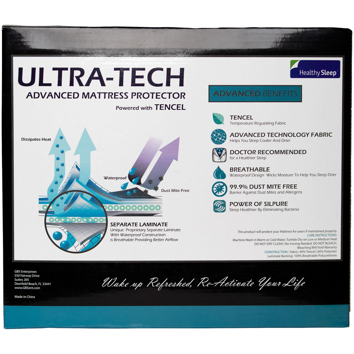 Ultra-Tech Advanced Mattress Protector - 3131960_GENB_BCK_OL