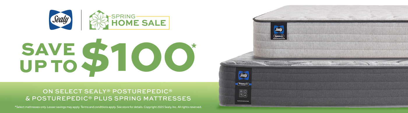 Save Up To $100 on Select Sealy Posturepedic & Posturepedic Plus Spring Mattresses