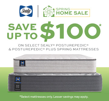 Save Up To $100 on Select Sealy Posturepedic & Posturepedic Plus Spring Mattresses