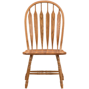 Jefferson Oak Curved Arrow Side Chair - 4260913