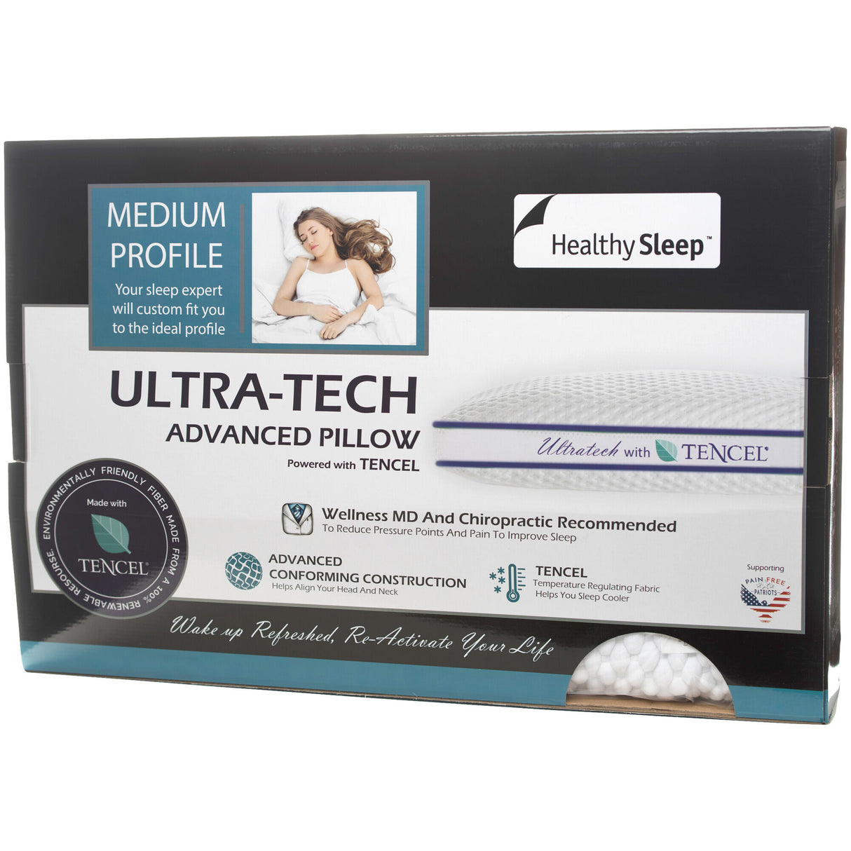 Healthy Sleep Ultra-Tech Medium Profile Pillow - 5654337_GENB_AFR_OL