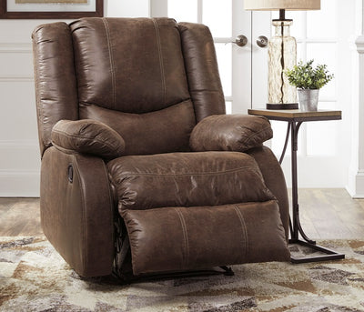 Brown leather recliner