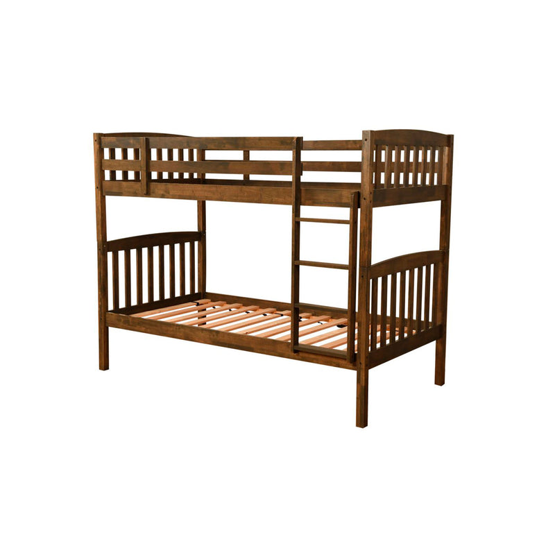 Wood twin bunk bed