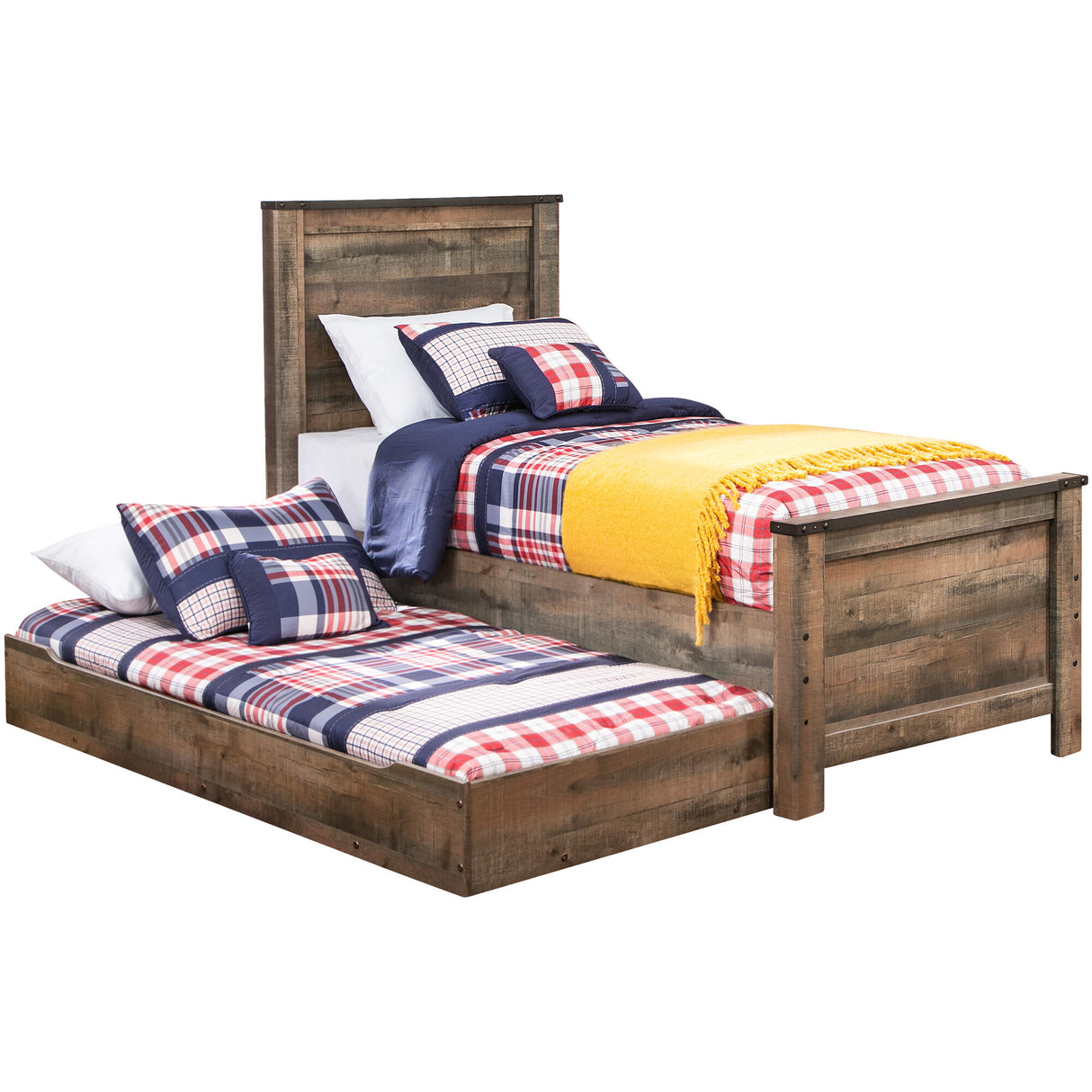 Trinell Panel Bed with Twin Trundle - PASH448