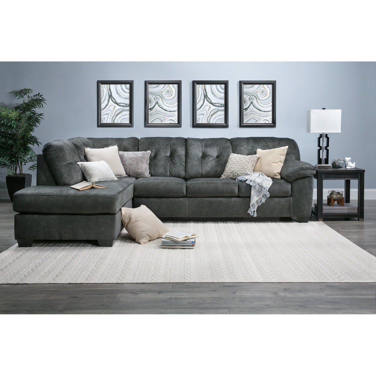 Bellows Left Chaise Sectional - PASH769_ASHL_LF1_RM