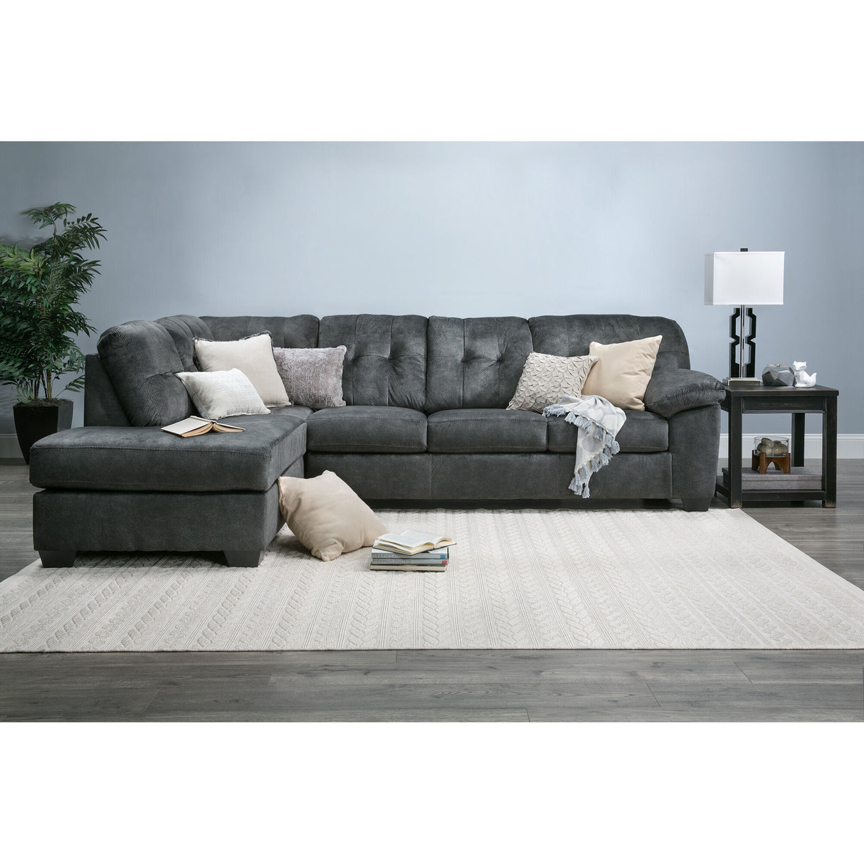 Bellows Left Chaise Sectional - PASH769_ASHL_LF3_RM