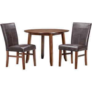 Kona 3 Piece Parson Drop Leaf Dining Set - PINT249