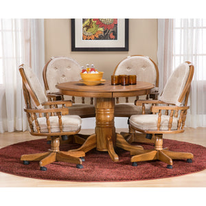 Jefferson 5 Piece Curved Swivel Drop Leaf Set - PINT379_INTC_LF1_RM