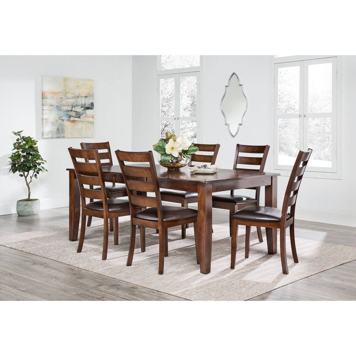 Kona 5 Piece Ladder Back Dining Set - PINT679_INTC_LF3_RM