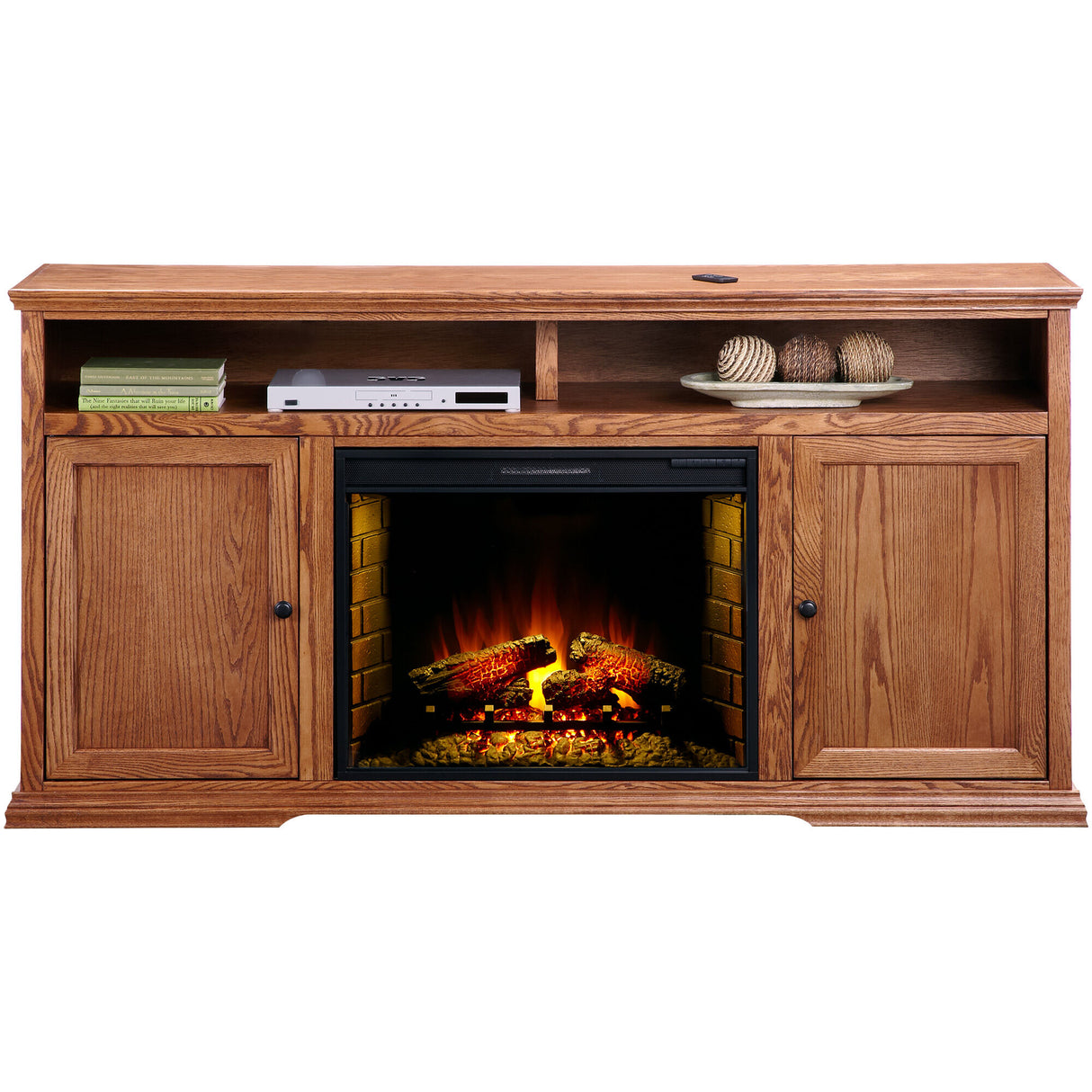 Chambers 72 Inch High boy Fireplace Console - PLEGE15