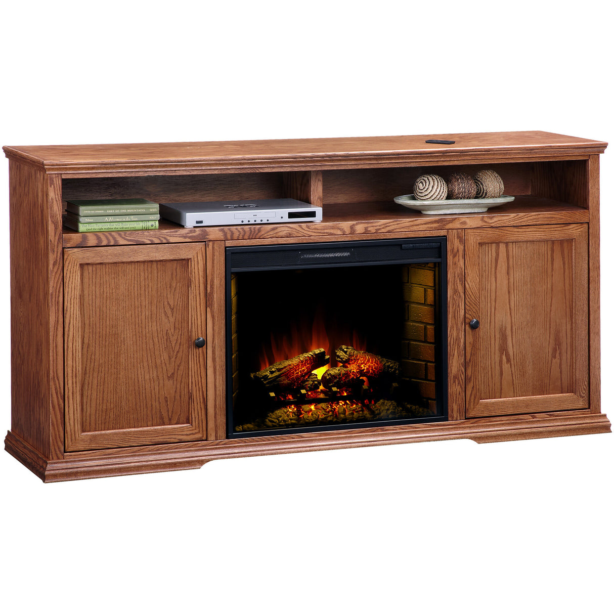 Chambers 72 Inch High boy Fireplace Console - PLEGE15_1