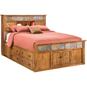 Sante Fe Bookcase Captains Bed - PSUN306