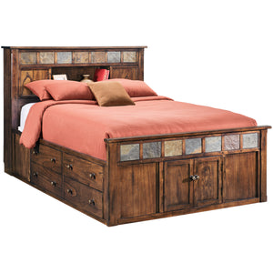 Sante Fe Bookcase Captains Bed - PSUN312