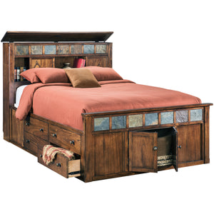 Sante Fe Bookcase Captains Bed - PSUN312_SUNN_PRP_OL