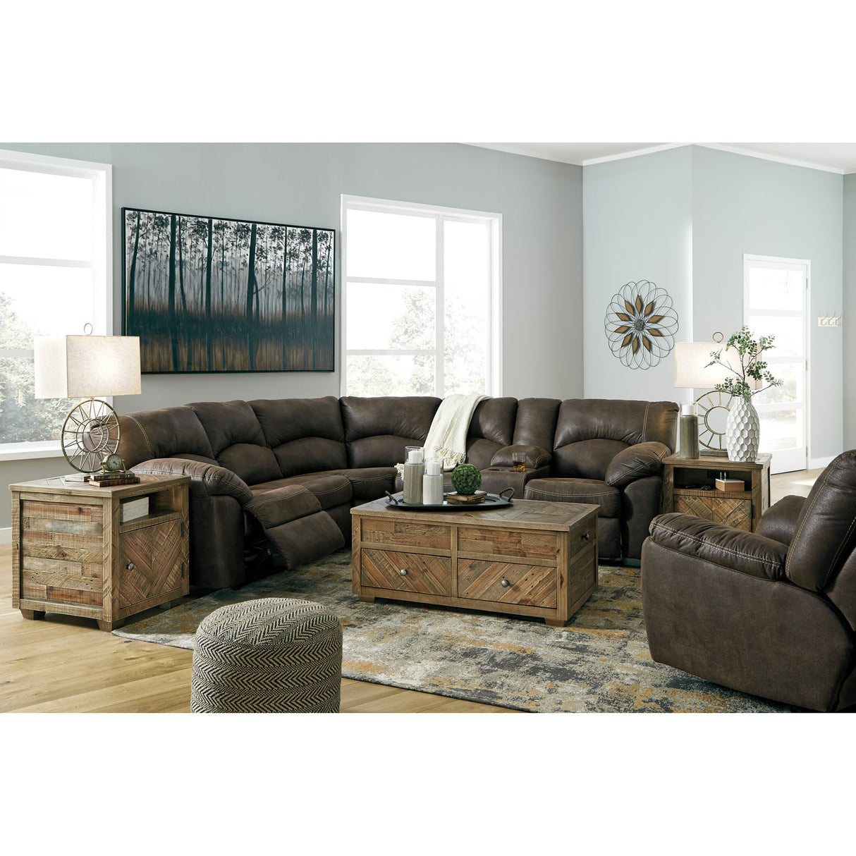 Grover 2 Piece Reclining Sectional - QK1016435_ASHL_LF3_RM