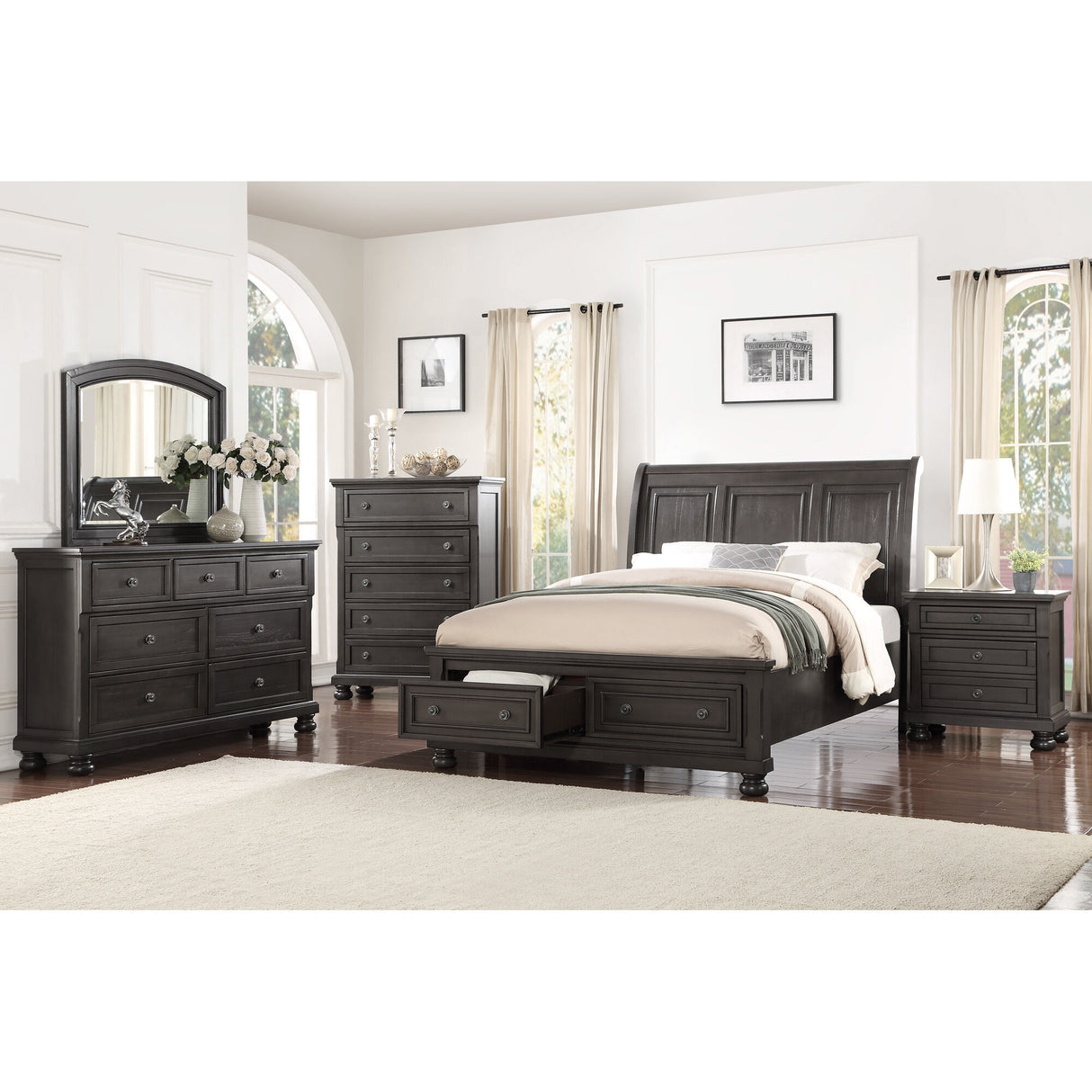 Sophia Sleigh Bed - QK1023781_AVAL_LF2_RM