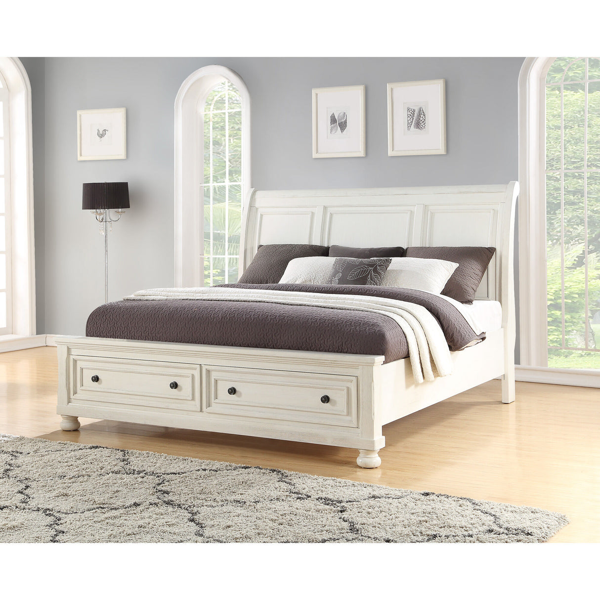 Sophia Sleigh Bed - QK1023785_AVAL_LF2_RM