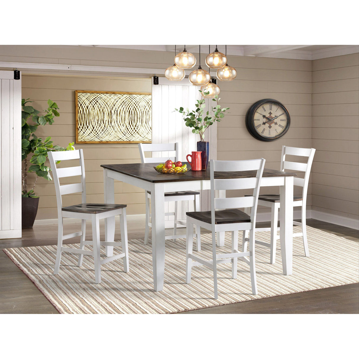 Kona 5 Piece Ladder Back Counter Dining Set - QK1024470_INTC_LF1_RM