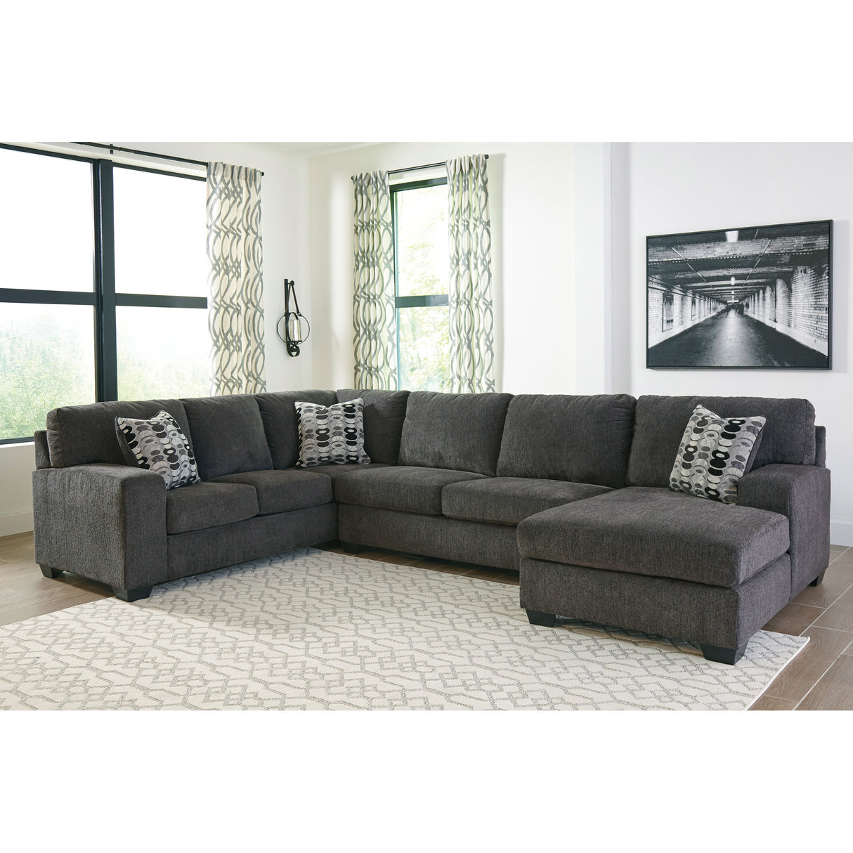 Ballinasloe 3 Piece  Right Chaise Sectional - QK1027882_ASHL_LF4_RM