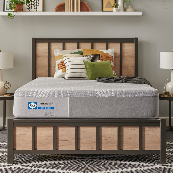 Sealy Posturepedic Medina Firm Hybrid Mattress in bedroom