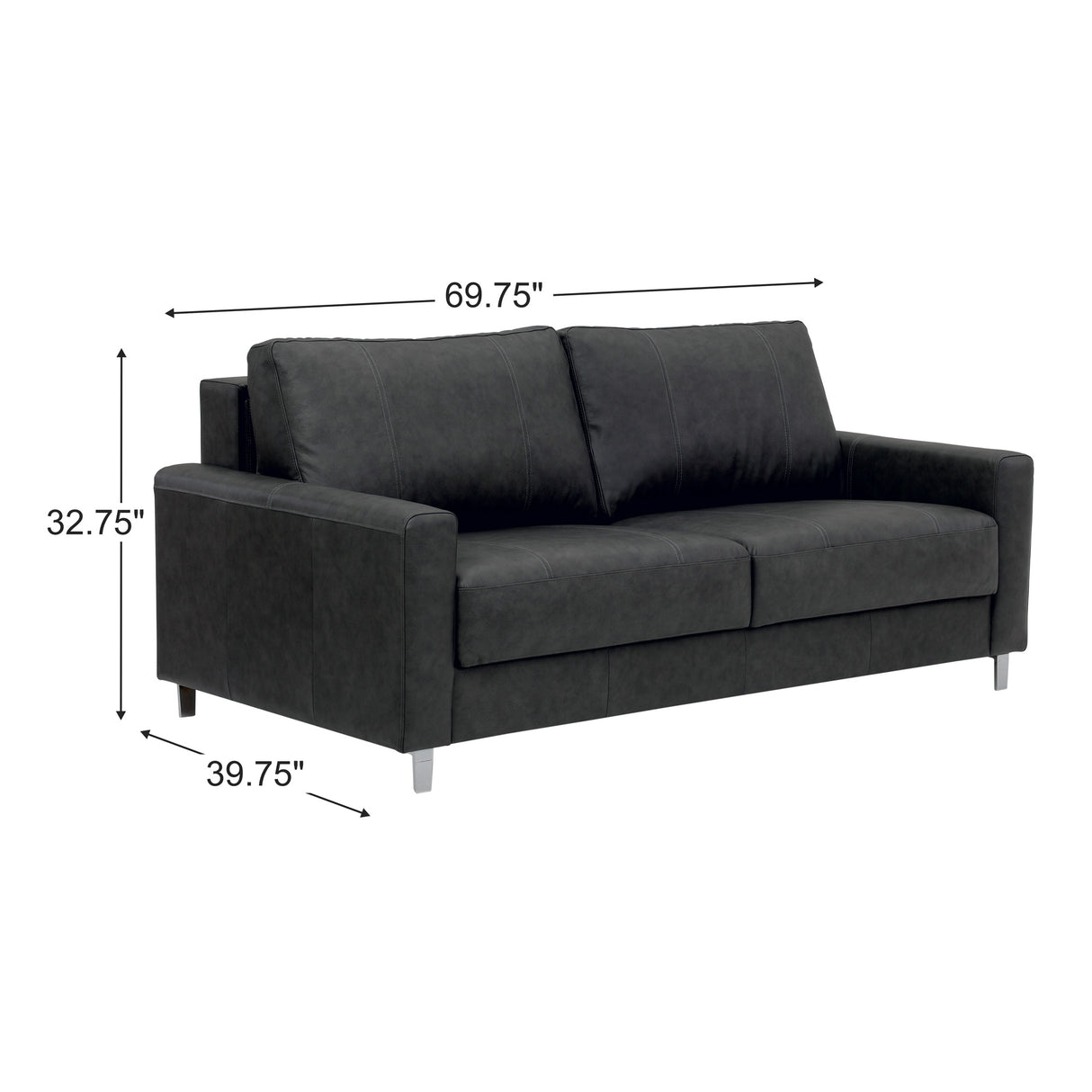 Nico Leather Sleeper Loveseat - QK1040491_LUON_DIM_OL