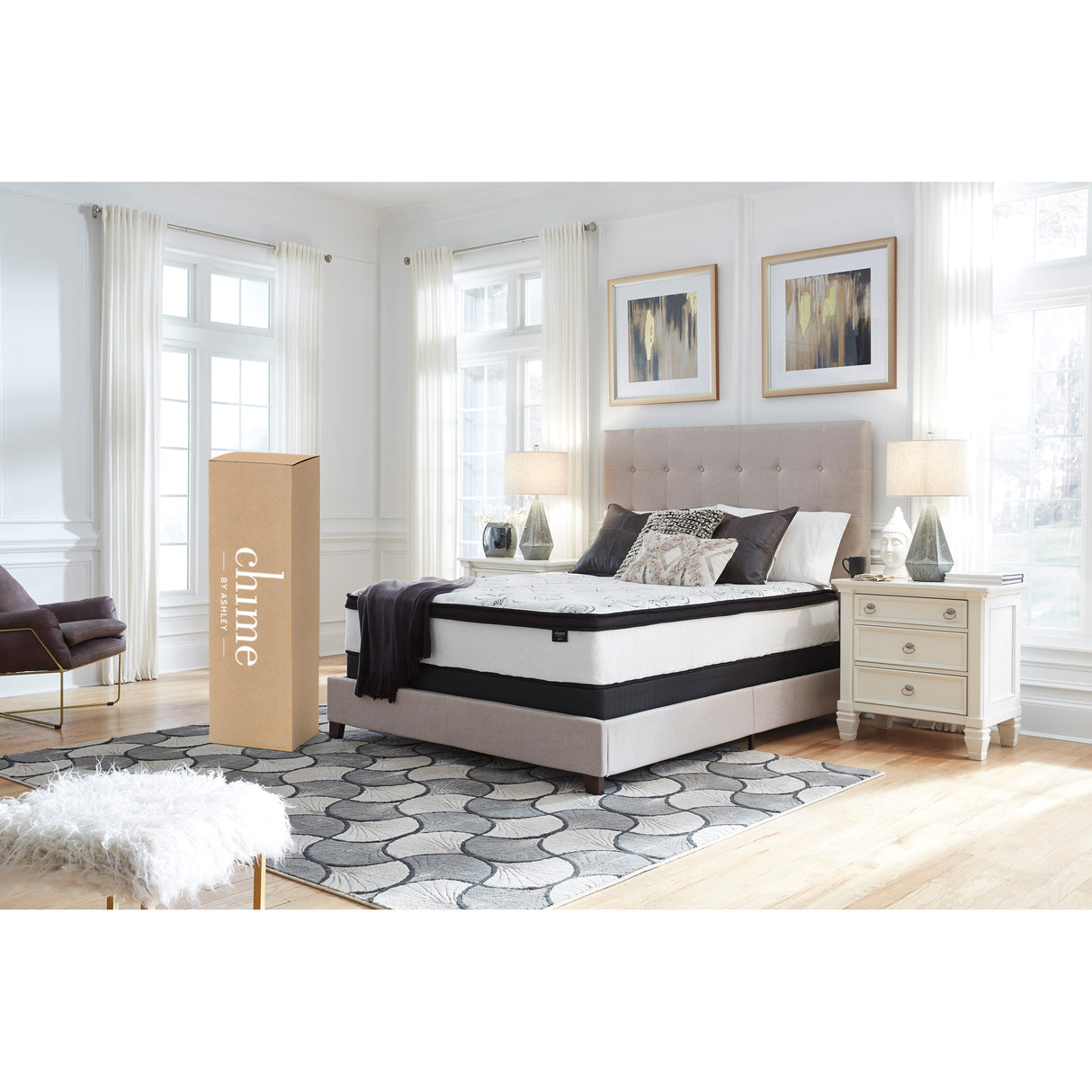 Ashley Chime 12 Inch Hybrid Mattress - QK1040898_ASHL_LF2_RM