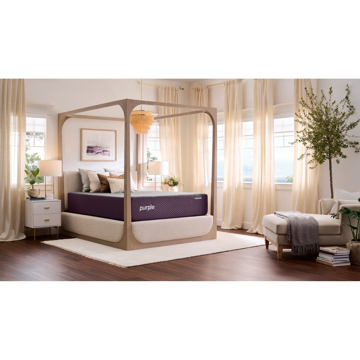 Purple RestorePremier Soft Mattress - QK1088165_PURL_LF1_RM