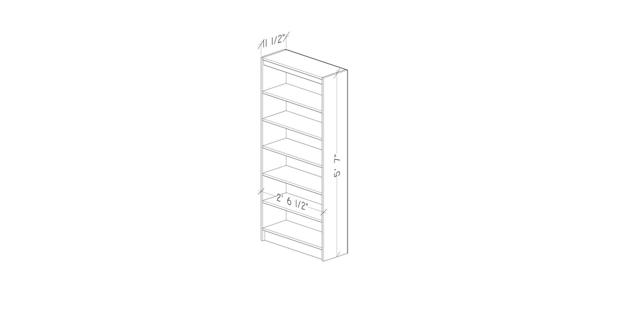 Straightforward 67 Inch Bookcase