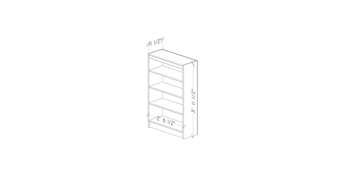 Straightforward 48 Inch Bookcase