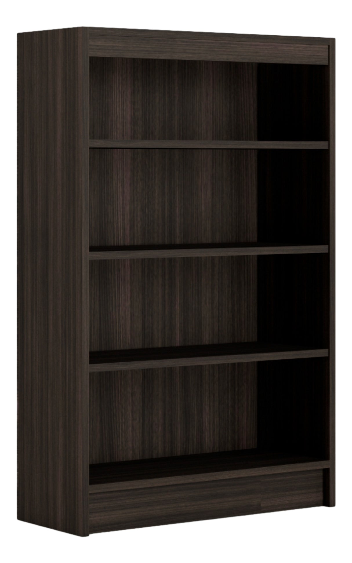 Straightforward 48 Inch Bookcase brown iso view