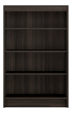 Straightforward 48 Inch Bookcase dark brown front view