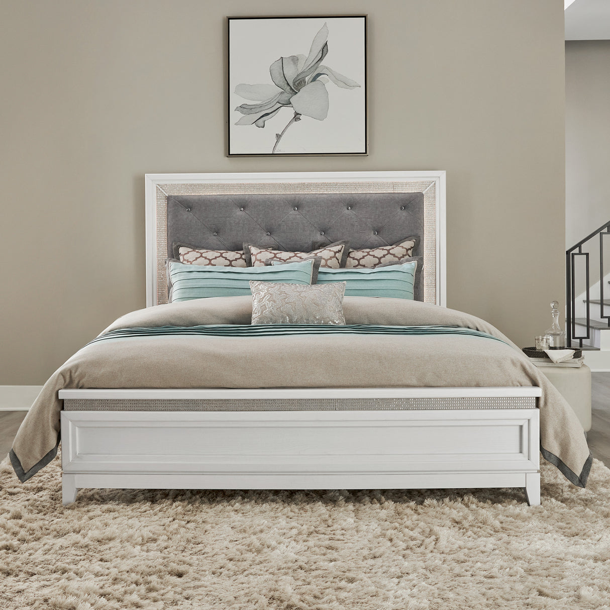 Harlow Upholstered Lighted Bed - QK1089366_LIBF_LF1_RM