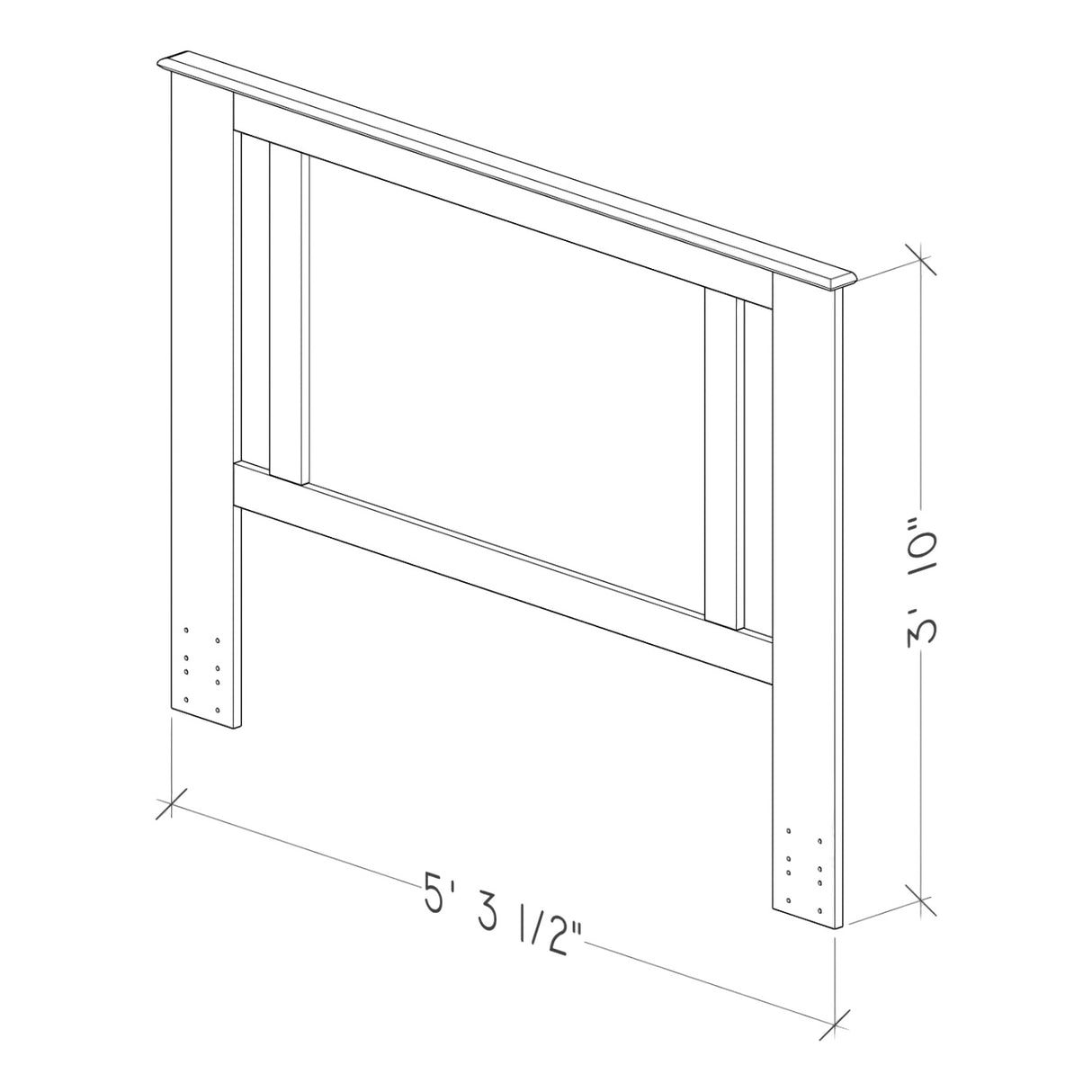 Essentials Side Style Panel Headboard - QK1089384_PERD_DIM_OL