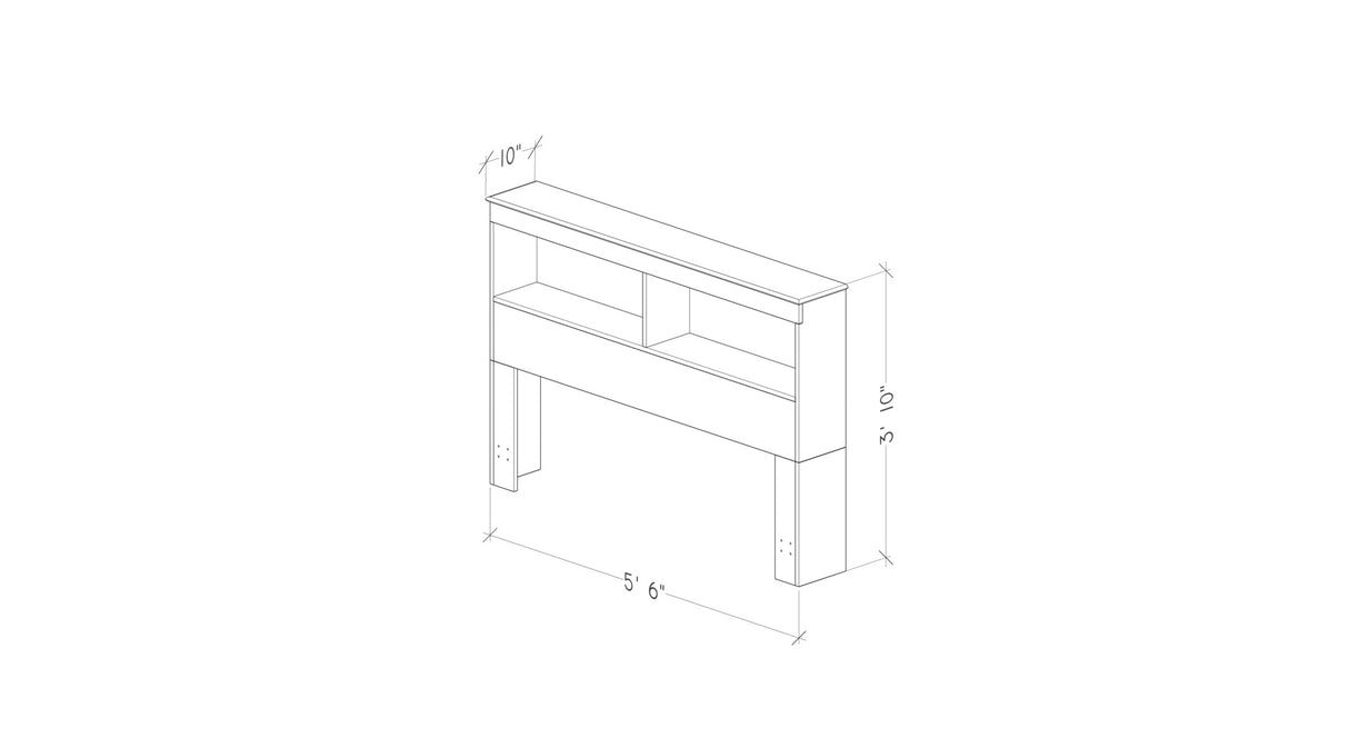 Essentials Bookcase Headboard - QK1089410_PERD_DIM_OL